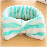 Coral Fleece Makeup Bow Headband For Women Wash Face Lady Bath Mask Cosmetic Hairband Elastic Soft Turban Hair Accessories