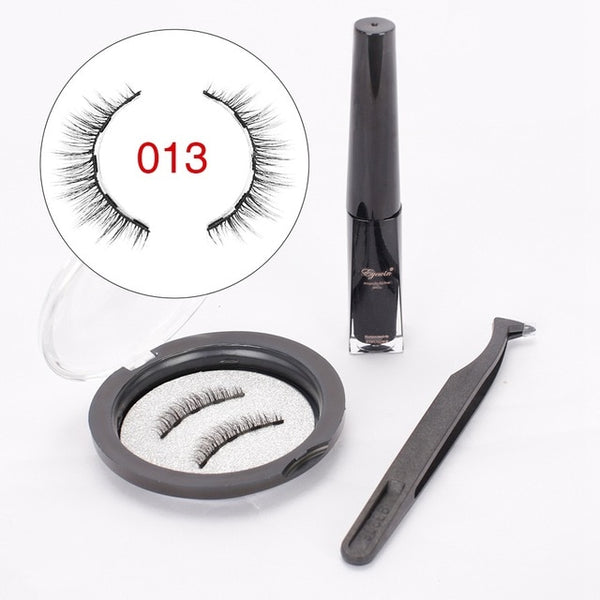 Magnetic Eyeliner & Magnetic Eyelashes Makeup Set Waterproof Liquid Eyeliner with Reusable False Lashes Professional Cosmetic