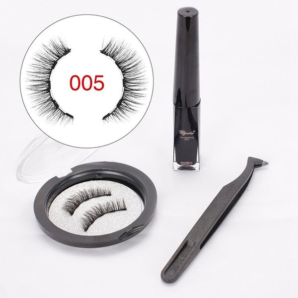 Magnetic Eyeliner & Magnetic Eyelashes Makeup Set Waterproof Liquid Eyeliner with Reusable False Lashes Professional Cosmetic